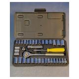 Socket & Ratchet Set in Plastic Case