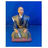 Vintage Seated Japanese Samurai Figurine