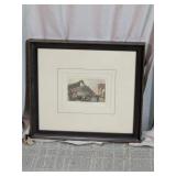 Framed Samuel Prout Rialto Venice Vintage Print