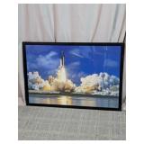 Framed NASA Space Shuttle Launch Poster