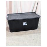 Sterilite 50 Gal Modular Stacker Tote Box Black