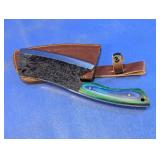 Handmade Forged Cleaver Knife w/ Leather Sheath