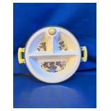 Baby Feeding Dish with Metal Base & Bears
