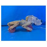 Vintage Wooden Dog Pull Toy
