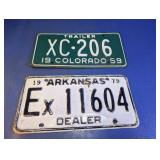 Arkansas Dealer & Colorado Trailer Plates