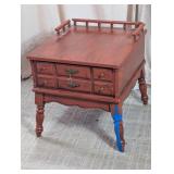 Wood Accent Table With Drawer