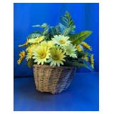 Artificial Floral Arrangement in Woven Basket
