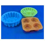 Assorted Silicone Baking & Cake Molds Trio