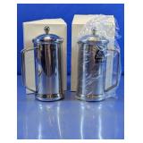Stainless Steel Cafetiere Pair
