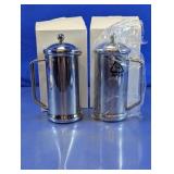 Stainless Steel Cafetiere Pair