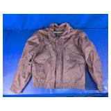 Vilanto Brown Leather Bomber Jacket