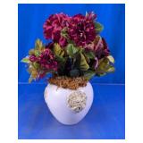 Artificial Floral Arrangement in Glass Vase