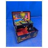 Japanese Lacquer Pagoda Musical Jewelry Box