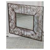 Vintage Scrollwork Metal Wall Mirror