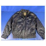 Members Only Black Leather Bomber Jacket