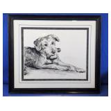 Black & White Dog Framed Wall Art