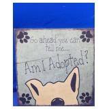 'Am I Adopted?' Dog Print Wall Art