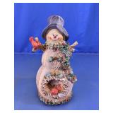 Snowman Birdhouse Holiday Figurine
