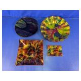 Glass Decorative Trays & Bowls Set