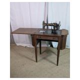 White Rotary Sewing Machine Cabinet
