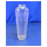 Clear Glass Cross Design Vase