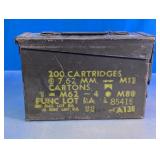 Vintage Military Ammo Can With Scissor Assortment