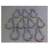 Chrome Roller Shower Curtain Rings Lot
