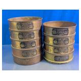 Vintage Tyler Brass Soil Sifting Sieves Lot