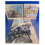 Vtg. American History Prints & Wildlife Stamps