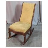 Upholstered Wood Rocking Chair