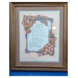 Framed Legend Of The Dogwood Tree Wall Art Decor