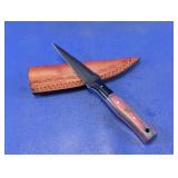 Black Blade Hunting Knife & Leather Sheath
