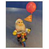 Santa on Tricycle Tin Wind-Up Toy