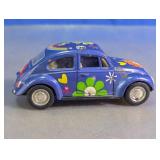Vintage VW Beetle Flower Power Diecast Model Car