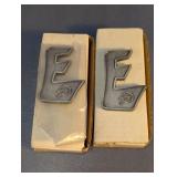 Metal Letter E Emblems