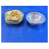 Vtg. Mr. Peanut Tin Dishes & Thompson