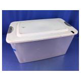 Sterilite Clear Plastic Latching Storage Tote Bin