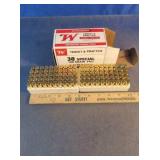 Winchester 100 round .38 130 gr FMJ