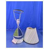 Nautical Sailboat Table Lamp w/ Striped Shade