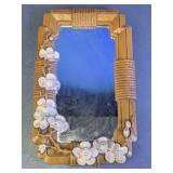 Floral Rectangular Resin Wall Mirror