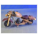 Handcrafted Wooden Motorcycle Figurine