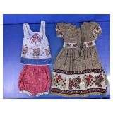 Vintage Girls Dress & Nautical Bear Outfit Duo
