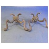 Antique Cast Metal Coat Tree Swivel Hooks