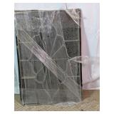 Frosted Leaded Glass Decorative Window Panel
