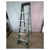 Werner 6 ft Green Fiberglass Step Ladder