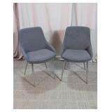 Gray Upholstered Dining Chairs