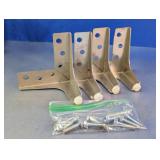 Metal L-Brackets With Mounting Hardware
