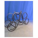 Black Metal Scrollwork Wine Rack