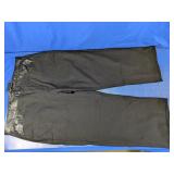 ELOQUII Black Faux Leather Trim Pants Size 22