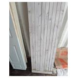 Rustic White Wood Beadboard Panel Wall Hanging